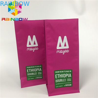 Waterproof Foil Pouch Kemasan Stand Up Coffee Bag Gravnre Mencetak Dengan Ventilasi