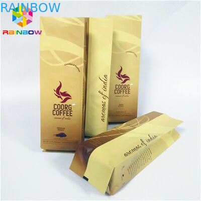 Custom Cetak Stand Up Zipper Pouch Bags Moisture Barrier Side Gusset Flat Bottom