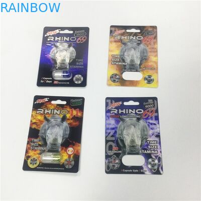 Kartrid Kertas Kemasan Kartu Blister Peluru Kontainer Badak Emas Dengan Penutup Plastik