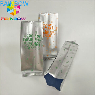 Kemasan Kantong Plastik Laminated Side Gusset Panas Seal Vacuum Massal Tea Valve Bag