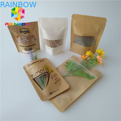 Kantong Plastik Matt Putih Kemasan Doypack Poly Zip Lock Jendela Stand Up Pouch Rectangle