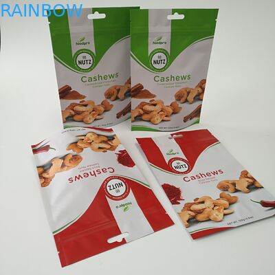 Foil Stand Up Snack Bag Kemasan Zipper Plastik Kacang Mete Kustom Dicetak