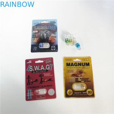 Peningkatan Kinerja Seksual Pil Blister Pack Kartu Kemasan Dengan Kotak Display