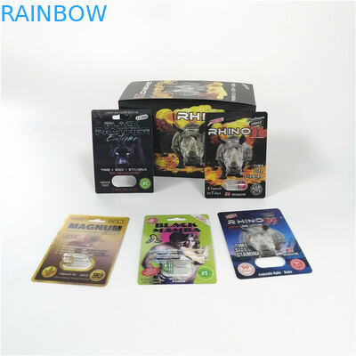 Peningkatan Kinerja Seksual Pil Blister Pack Kartu Kemasan Dengan Kotak Display