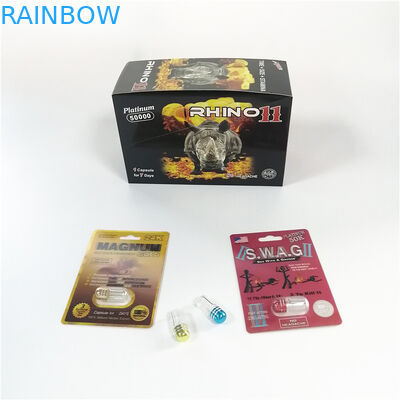 Kemasan Kartu Blister Ramah Lingkungan Kartu Seksual Laki-Laki Dengan Peel Sticker