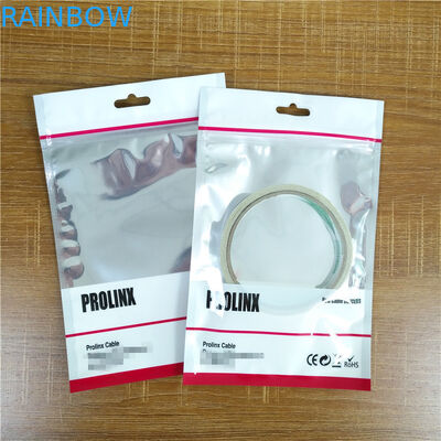 Ziplock Kabel USB Kantong Plastik Kemasan Tas Ponsel Kasus Ditutup Dengan Pegangan