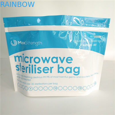 Penyimpanan Makanan Steriliser Microwave Tas Bawah Buhul Dapat Dipulihkan Kembali Ritsleting Kustom Atas