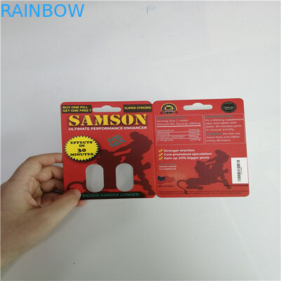 Kartu Blister Kartu Tambahan Laki-laki Kemasan Kustom Dicetak Kartu Badak 69 Seks Pill 3D