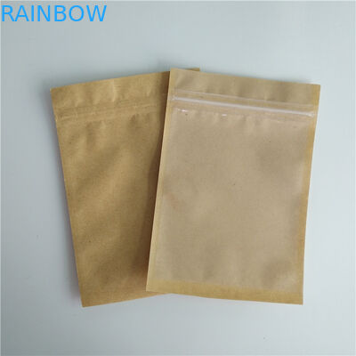 Biji Kopi Cherry Sachet Bantal Kustom Kantong Kertas Dapat Didaur Ulang Tahan Lama Dengan Jendela