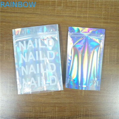Biodegradable Iridescent Mylar Laser Pouch Kantong Plastik Kemasan Garam Kopi Lulur