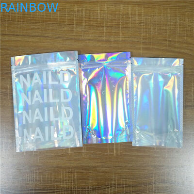 Biodegradable Iridescent Mylar Laser Pouch Kantong Plastik Kemasan Garam Kopi Lulur