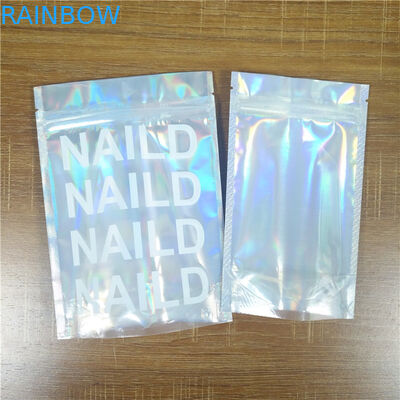 Biodegradable Iridescent Mylar Laser Pouch Kantong Plastik Kemasan Garam Kopi Lulur