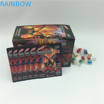 Fly Male Energy Enhancer Kartu Kertas Blister Gule Bahan Kemasan Lubang Ganda Untuk Kapsul