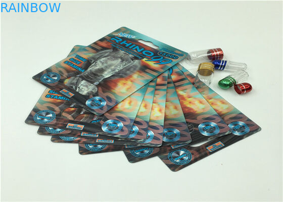 Kemasan Kartu Kertas Tahan Lama Untuk Pria Meningkatkan Kinerja Seks Pills Seks