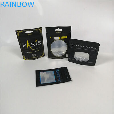 Jelas Jendela Aluminium Foil Kantung Kemasan Cbd Weed Mylar Plastik Doypack Paket Dengan Zipper