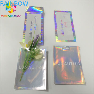 Self Adhesive Hologram Envelop Bags 8x12 Inch Untuk Case Telepon / Pakaian Packing