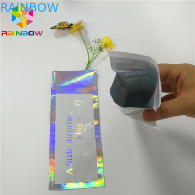 Self Adhesive Hologram Envelop Bags 8x12 Inch Untuk Case Telepon / Pakaian Packing