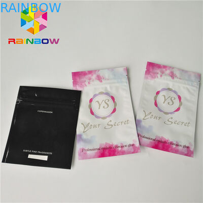 Matte Aluminium Foil Packaging Bags Tiga Side Seal Pouch Untuk Paket Kosmetik Makeup
