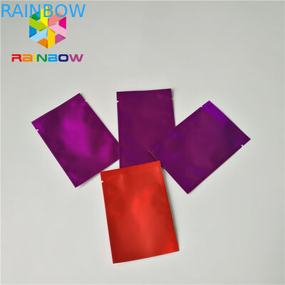 Matte Aluminium Foil Packaging Bags Tiga Side Seal Pouch Untuk Paket Kosmetik Makeup