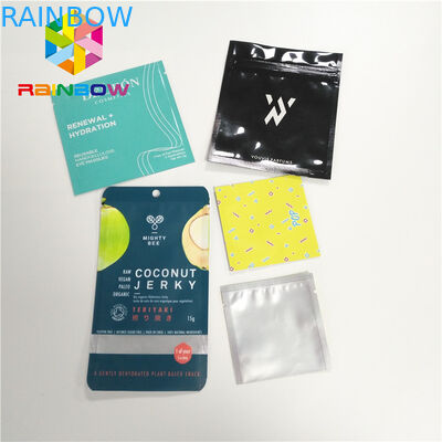 Matte Aluminium Foil Packaging Bags Tiga Side Seal Pouch Untuk Paket Kosmetik Makeup