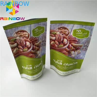 250 g 500 g mengeringkan buah foil kustom berjajar bawah buhul berdiri kantong, Mylar plastik kelembaban-bukti tas doypack