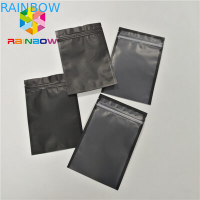 Mylar Smell Proof Foil Pouch Kemasan Kantung Plastik Self Seal Dengan Resealable Zipper