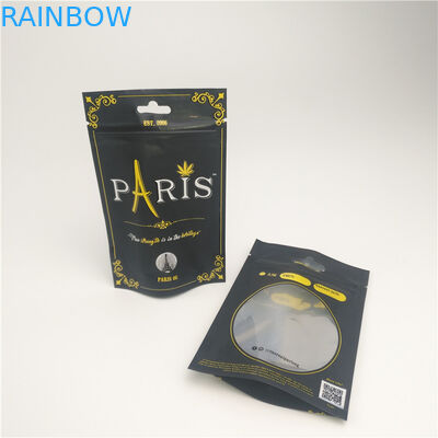 Tas Clear Window Stand Up Pouch Anti Bau CBD Dengan Zipper Pengaman