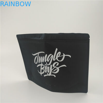 Matte Hitam Mylar Aluminium Foil Stand Up Pouch Medis Tobacco Leaf Packaging