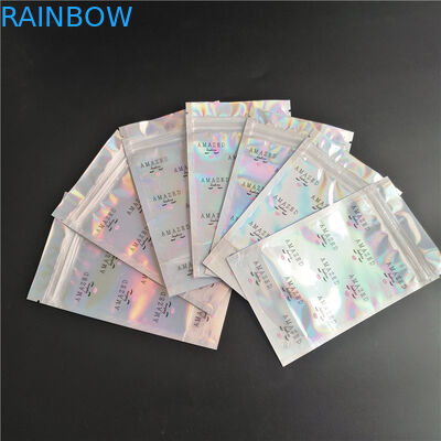 Holographic Laser Aluminium Foil Bags Gravure Printing Untuk Kemasan Kosmetik Bulu Mata