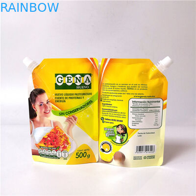 Minuman Plastik Stand Up Kantong Reusable Juice Fruit Drink Spouted Bag Dengan Cap