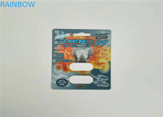 Fire Rhino50K 3d Effect Blister Kartu Kemasan Paket Enhancement Pria Pill Untuk Pil Seks Kapsul