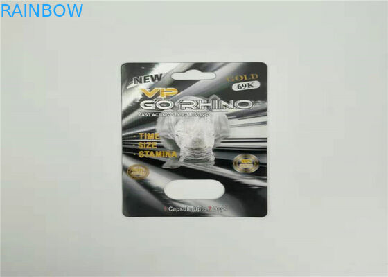 Laki-laki Meningkatkan Kinerja Seksual Pil Kartu Blister Kartu Badak 99 50k 150k 3d Efek Kartu