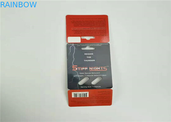 Obat Pil Dua Kapsul Kartu Blister Kemasan Kartu Rhino 69 Dengan Botol Penutup Plastik