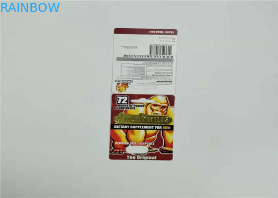 Badak 69-9000 Kartu Blister Kemasan Kapsul Seks Pil Kartu Insert Plastik Untuk Peningkatan Laki-laki