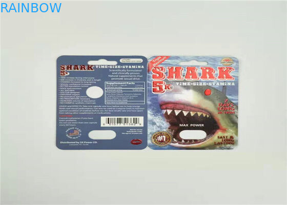 Paket Kemasan Blister Ramah Lingkungan Hologram Foil Big Boy 6X Kartu Kertas Dengan Kotak Display