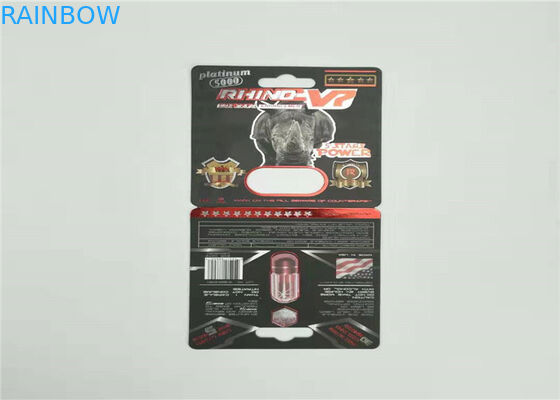 Paket Kemasan Blister Ramah Lingkungan Hologram Foil Big Boy 6X Kartu Kertas Dengan Kotak Display