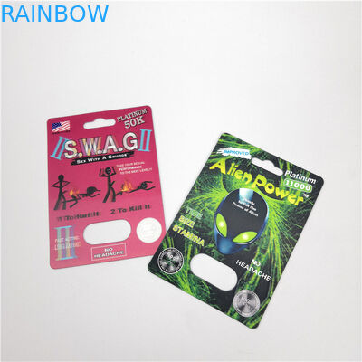 Meningkatkan Sexual Drive Blister Paper Card Alien Power / Kemasan Swag Capsules