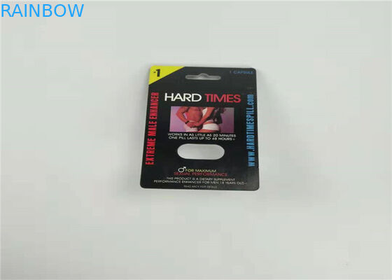 7000K Kerbau Kertas Kemasan Kartu Blister Red Foil Stamping Cetak Offset