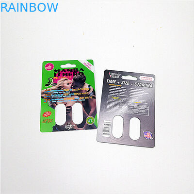 Kemasan Green Printing Blister Card Mamba 3d Efek Untuk Kapsul Sex Pills Pack