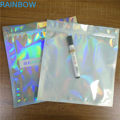 Zip Lock Sock Aluminium Foil Kantong Pakaian Kemasan Tas Hologram Depan Jelas