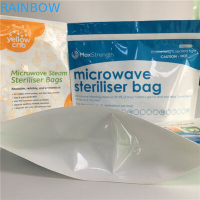 Ziplock Microwave Bawah Gusset Bags Glossy Stand Up Plastik Sterilizer Retort Pouch