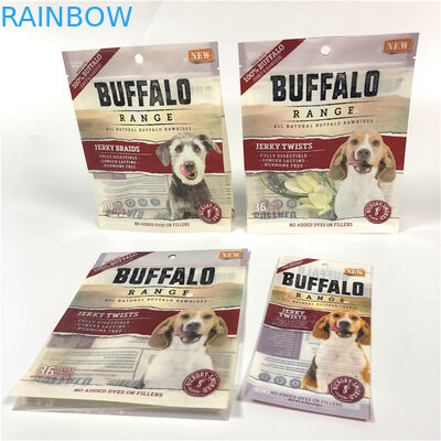 Tas Makanan Hewan Peliharaan Yang Kuat Bukti Bau Logo UV Dicetak Dengan Mudah Membuka Air Mata Takik