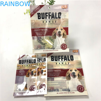 Tas Makanan Hewan Peliharaan Yang Kuat Bukti Bau Logo UV Dicetak Dengan Mudah Membuka Air Mata Takik