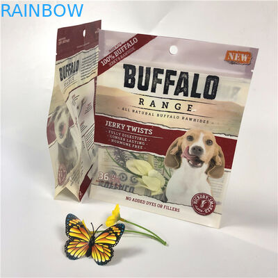 Tas Makanan Hewan Peliharaan Yang Kuat Bukti Bau Logo UV Dicetak Dengan Mudah Membuka Air Mata Takik