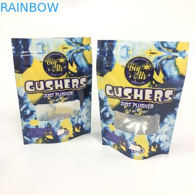 Mylar Foil Gushers Bags Herbal Dupa Kemasan Pills Packing Stand Up Pouch Logo Kustom