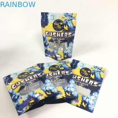 Mylar Foil Gushers Bags Herbal Dupa Kemasan Pills Packing Stand Up Pouch Logo Kustom
