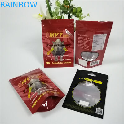 Grip Sealed Herbal Incense Packaging Aluminium Foil Ziplock Bags Untuk Rhino Capsule Powder