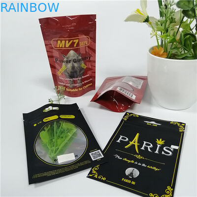 Grip Sealed Herbal Incense Packaging Aluminium Foil Ziplock Bags Untuk Rhino Capsule Powder