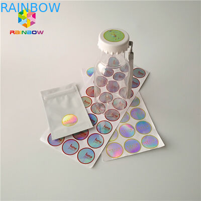 Label Botol / Jar Menyusut Lengan Bulat 3d Laser Holographic Hologram Sticker