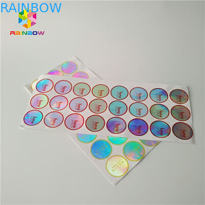 Label Botol / Jar Menyusut Lengan Bulat 3d Laser Holographic Hologram Sticker